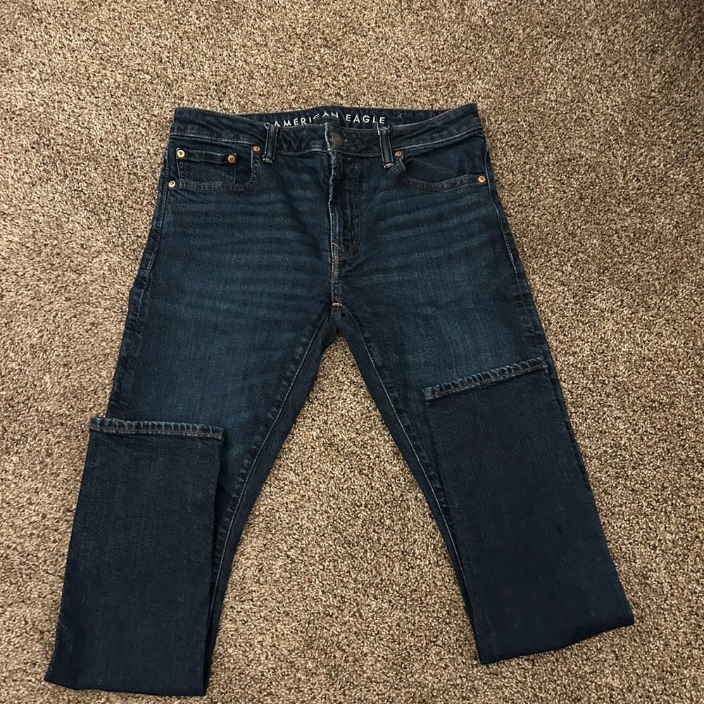 American Eagle Outfitters Men’s Dark Blue Relaxed Jeans